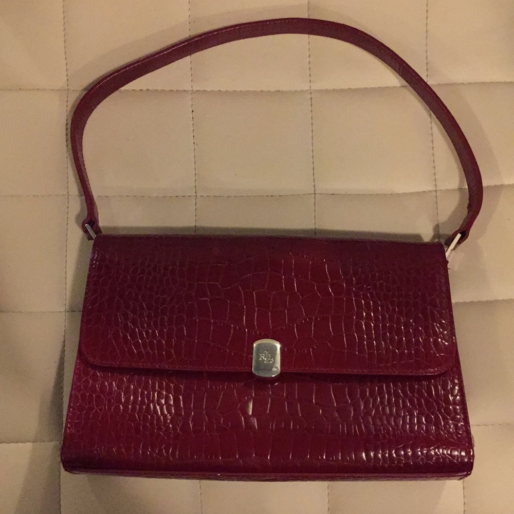 Ralph Lauren Alligator skin red purse